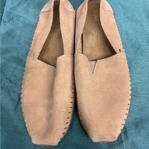 TOMS Women's Beige Suede Flats